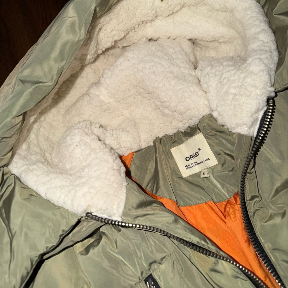 Viral Orolay Women's Thick Down Jacket coat $200 utility puffer casual spring - Picture 7 of 16